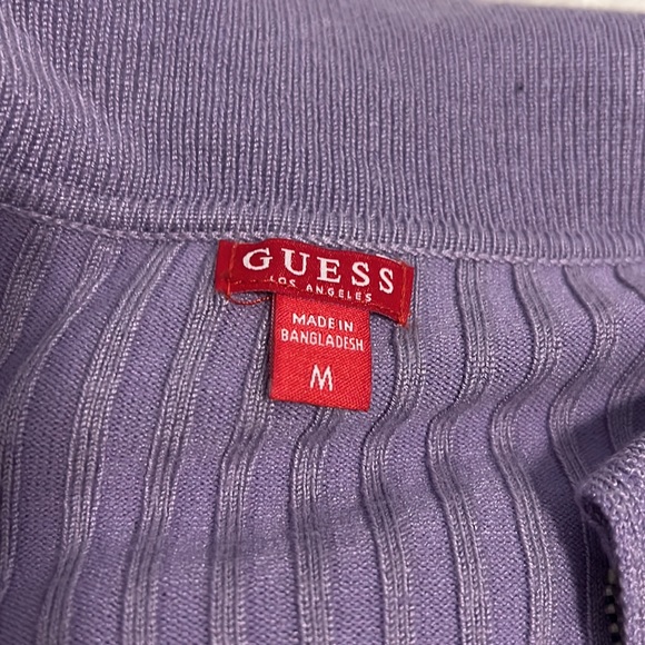 Guess Purple zip knit top - Picture 3 of 3
